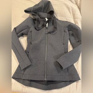 Lululemon Charcoal Hooded fitted Jacket size 4 New